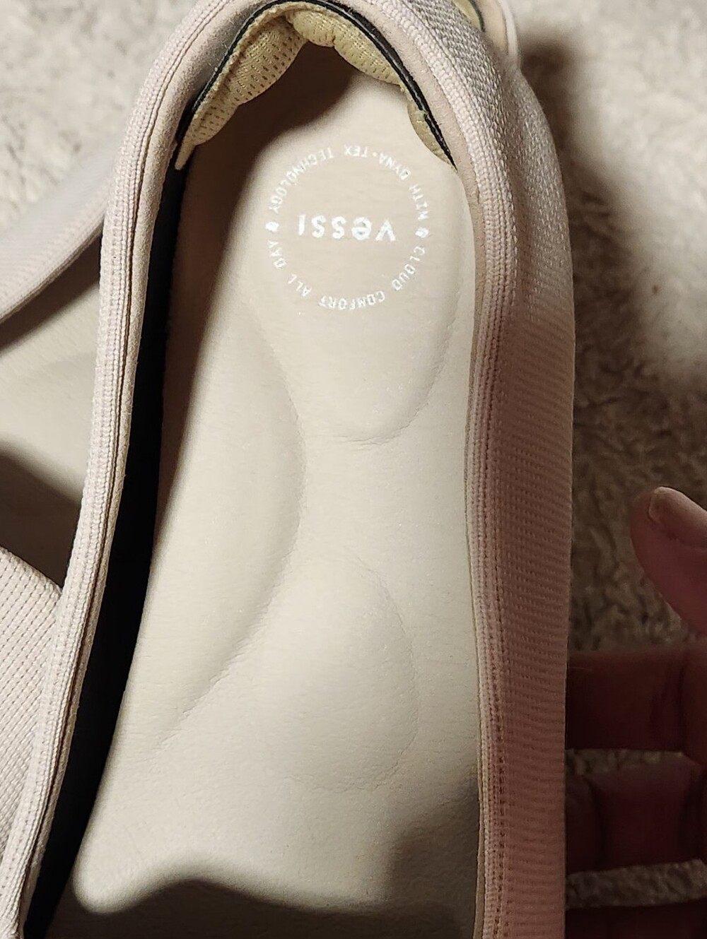 Vessi Market Flat Womens Size 11 Cream Trail Shore Waterproof Loafers EUC - Picture 4 of 12